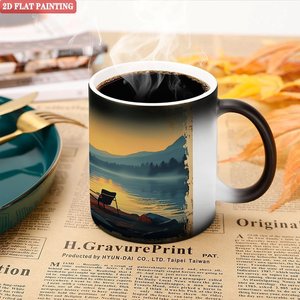 Custom Logo <b>Ceramic</b> <b>Mug</b> 11oz Heat Color Changing Magic Drinking Cup - Product Image 5