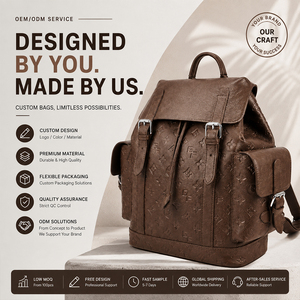 Mochila de Viaje de Cuero PU Personalizada OEM ODM, Mochila de Moda para Mujer con Patrón Grabado, Bolsa de Gran Capacidad para MOQ Bajo - Product Image 1