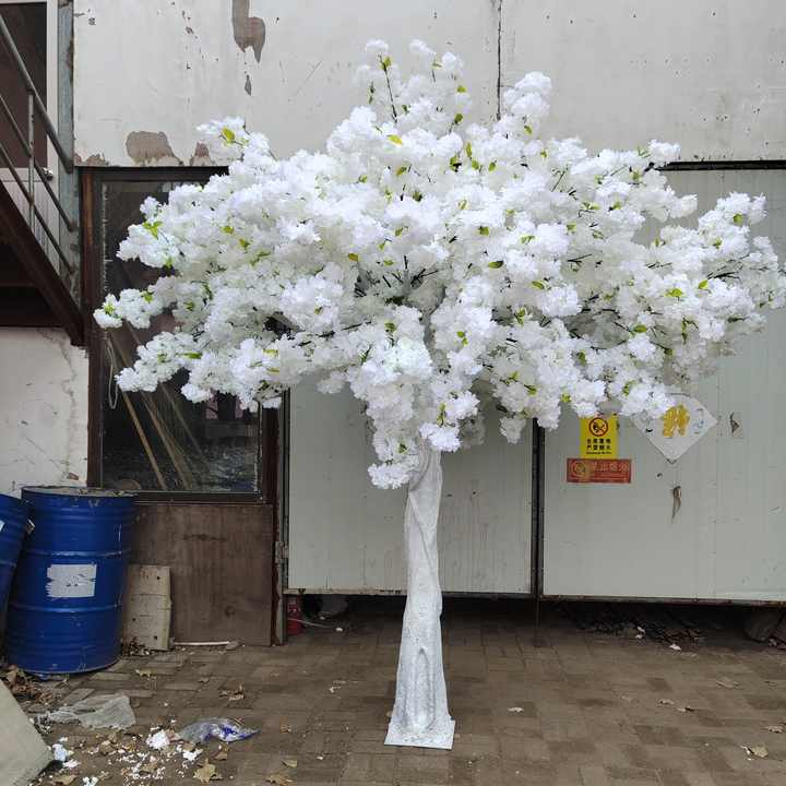T73 Artificial Plant Outdoor Artificial Tree with Flower  Artificial Tree for Wedding Table Centerpiece Decor  Home Garden Decor