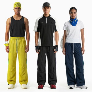 Pantalones curvos de alta impermeabilidad para primavera y verano 2026, pantalones casuales de pierna ancha para exteriores, personalizables - Product Image 1