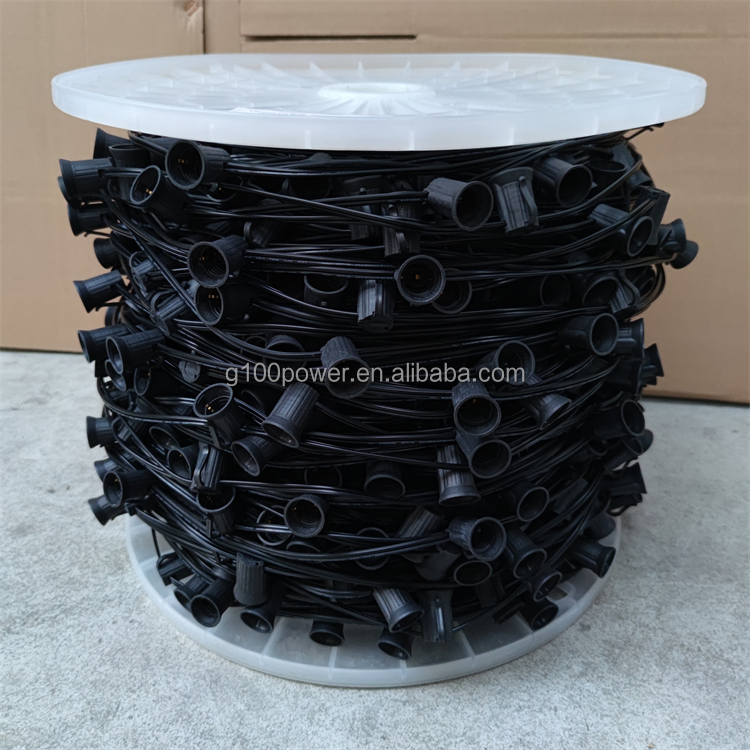 C9 Soopl 1000ft 15'' Spacing SPT-2W 18AWG Black Wire