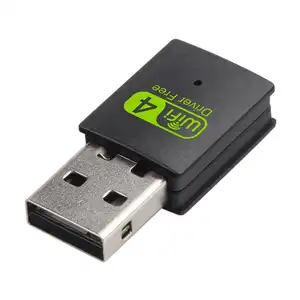 ฟรีไดร์เวอร์ชิปอะแดปเตอร์ RTL 8192 FM 2.4 GHz WIFI USB 2.0อีเธอร์เน็ตไร้สาย dongle เสาอากาศภายใน300Mbps การ์ดเครือข่าย