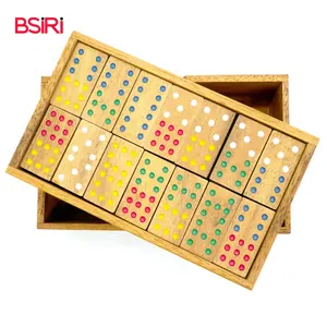 Best Selling Big Summer Toys Domino 9 New Designed OEM Best Seller Wooden toys 2023 gift items Wooden Game Toys for Playing