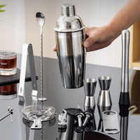 Ensemble de shakers à cocktails en acier inoxydable, outils de barman, ensemble de shakers à cocktails de qualité supérieure en acier inoxydable, ensemble de bar à cocktails