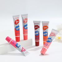 OAUMD 6 Couleurs Pop Art Glossy Lip Gloss Longue Durée Hydratant Brillant Teinte à Lèvres Tube Compressible Maquillage des Lèvres