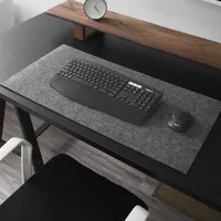 Tapis de bureau XXL rectangulaire en feutre de laine antidérapant pour clavier, ordinateur portable et usage domestique/bureau