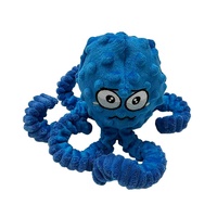 Jouet à mâcher pour chien en peluche géant, motif pieuvre, sans rembourrage, couineur, pour le nettoyage des dents, vente en gros