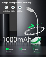 Glocusent – Mini lampe de lecture Led à contrôle tactile, Rechargeable et réglable, avec Clip pour lecture, brevetée, vente en gros