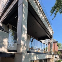 Tube en U à fente pour balustrade en verre et aluminium, de haute qualité, moderne, pour villa et hôtel, pour escalier et balcon