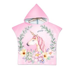 Serviette <span class=keywords><strong>de</strong></span> <span class=keywords><strong>bain</strong></span> personnalisable pour enfants, <span class=keywords><strong>Poncho</strong></span> <span class=keywords><strong>de</strong></span> plage en microfibre, séchage rapide - Product Image 3