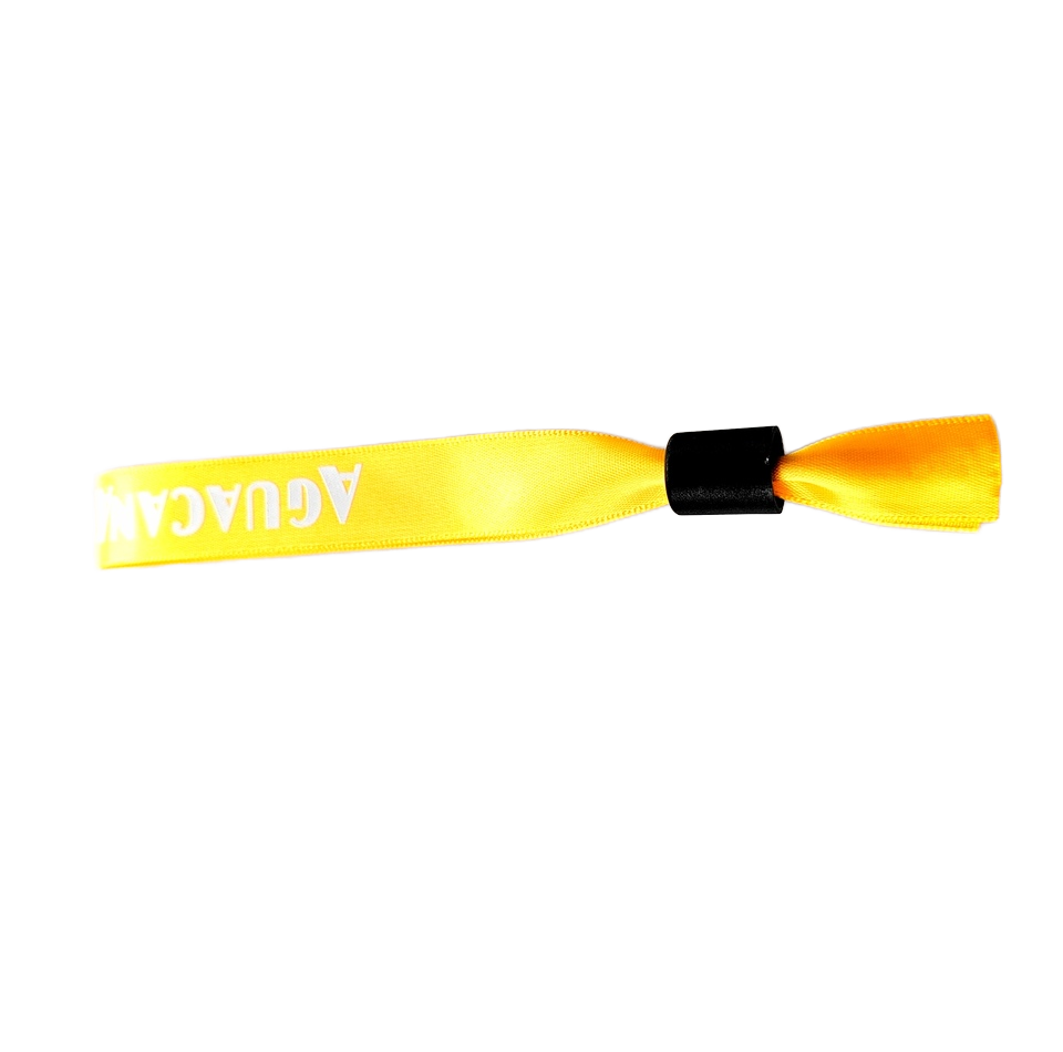 Fashion Satin Music Festival Party Concerts Logo Printing Short Wristband Strap Lanyard Custom Wrist Ribbon