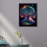 Arbre de vie diamant Art peinture Kits pour adultes lune pleine perceuse diamant points peintures pour débutants