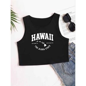 <strong>Easter</strong> New Arrivals Women's Y2K Style Sleeveless Tank <strong>Top</strong> Lip Patterns Printed Text Comfortable Fit for Parties - Product Image 3
