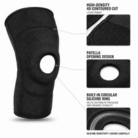 Genouillères de sécurité sportives OEM, rembourrages en SBR et Spandex, épaisses, professionnelles, respirantes, antidérapantes, fermeture auto-agrippante, unisexe, pour adultes.