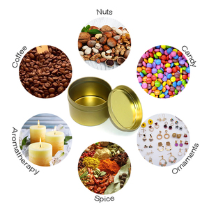 Latas De Metal Para Velas Decorative <strong>starburst</strong> Tin Gift Round Can <strong>Candy</strong> Embossed Tin Box Custom Candle Jars Metal - Product Image 4