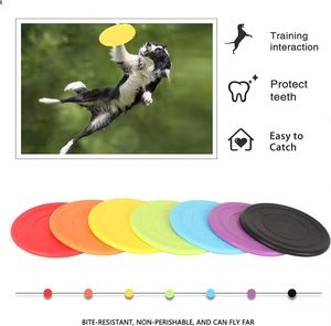 Juguete de Entrenamiento para Mascotas con Logotipo Personalizado de Fábrica, Discos Voladores de Goma Suave para Perros, Juguetes Interactivos para Perros, Resistentes a Mordidas - Product Image 4