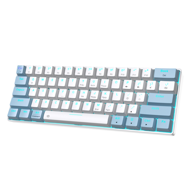 New Dual Mode Portable Wired Led Backlit Gateron Switch USB-C Mini Wireless Gaming Mechanical Keyboard 61 Keys