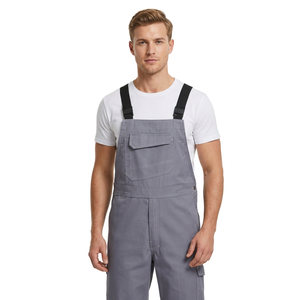 Overol de Trabajo Impermeable Unisex JNA GROUP, Color Gris, de Algodón, con Certificación CE, a Prueba de Polvo, con Correas Ajustables y Múltiples Bolsillos - Product Image 4