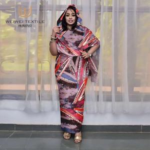 Tela de gasa de 5 yardas de alta calidad estilo largo Dubai Sudán Tobe chal mujeres patrón Tropical Digital impreso tradicional chal Toub - Product Image 3