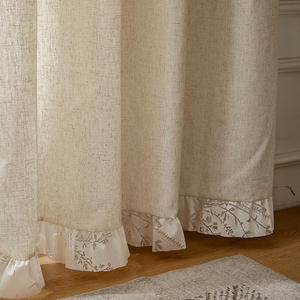 <span class=keywords><strong>ผ้า</strong></span>ม่านโปร่งแสงสไตล์โบโฮ ไดรุย ขอบลูกไม้สีขาว <span class=keywords><strong>ผ้า</strong></span>ลินินเทียม ป้องกันแสง สำหรับห้องนอน ห้องนั่งเล่น - Product Image 3