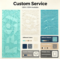 Luxury Modern Novelty 100% Cotton Yarn-Dyed Jacquard Windproof Quick-Dry Breathable Sand-Free Raised Terry Beach Bath Towel