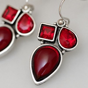 Orecchini vintage in cristallo bordeaux, accessori regalo per feste di matrimonio per donne e spose - Product Image 4