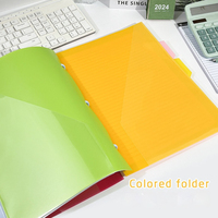 Best-seller Classeur à trois trous couleur Macaron Taille A5 Classeur à chaud Protection des fichiers Page d'index Dossier PP pour un classement efficace
