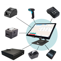 Caja Registradora POS Móvil con Tableta de 10.1 Pulgadas, Impresora de Recibos con Soporte / Impresora Térmica de 2 Pulgadas / Software