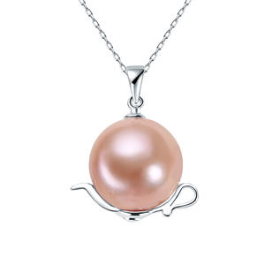 Collier en argent S925 de Zhuji Jewelry, accessoires en gros, pendentif pour femme, théière, perle d'eau douce, collier clavicule, colliers de perles - Product Image 5