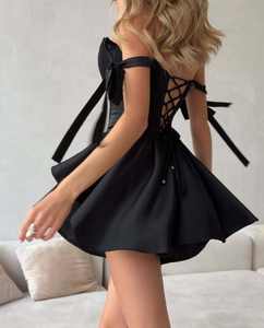 Femminilità squisita nuovo temperamento puro desiderio gonna corta Slim senza maniche Abito con bretelle in vita tinta unita francese Color <span class=keywords><strong>pesce</strong></span> - Product Image 3