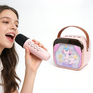 Máquina <span class=keywords><strong>de</strong></span> Karaoke para Niños con Micrófonos, Bluetooth, Luz RGB, Estilo Personalizable, Juguete <span class=keywords><strong>de</strong></span> Canto para Educación Temprana - Product Image 2