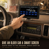 Écran de voiture sans fil CarPlay Android Auto 7 pouces, lecteur MP5 portable, écran tactile 2.5D, Bluetooth 5.0, WiFi, émetteur FM