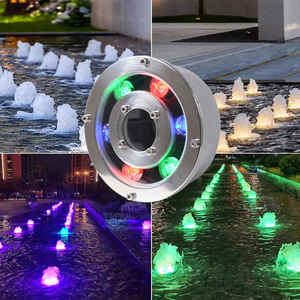 Projecteur LED RGB 6W 3000K 6000K pour <span class=keywords><strong>Fontaine</strong></span>, 12V, Extérieur, Corps en Acier Inoxydable, IP68, pour Bassin avec Éclairage – Vente Directe Usine - Product Image 1