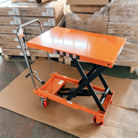 Chariot élévateur hydraulique pliable à ciseaux simple 500 kg 0,9 m Plateforme 815x500 mm pour transport en entrepôt et optimisation de l'espace transpalette
