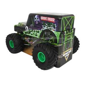 Factory Custom 3D Monster Truck Shape Tin <b>Box</b> Grave Digger Monster Jam Tin Can Jigsaw <b>Puzzle</b> Storage Metal Packaging - Product Image 4