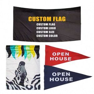 Drapeaux double face 3 x 5 pieds – Drapeau pour événements et fêtes – Imprimez votre propre bannière personnalisée - Product Image 1