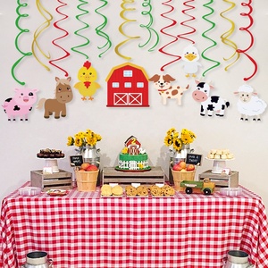Decorazioni per Feste a Tema Animali della <span class=keywords><strong>Fattoria</strong></span> Huancai, Spirali e Ghirlande in PVC da Appendere, Decorazioni per Soffitto e Pareti per Feste di <span class=keywords><strong>Compleanno</strong></span> per Bambini a Tema <span class=keywords><strong>Fattoria</strong></span> - Product Image 2