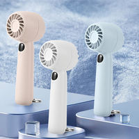IMYCOO Nouveauté Ventilateur de poche portable rechargeable en plastique avec affichage numérique LED