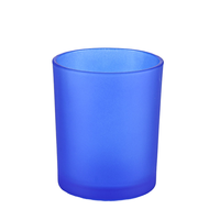 Negro ámbar azul semi-gris púrpura tarros de vidrio de color de lujo diferentes cilindro de Oz contenedor de vela vacío para la fabricación de velas a granel