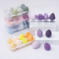 Boîte à œufs à huit compartiments ensemble gourde goutte d'eau coupe biseautée poudre bouffée éponge de beauté pour le maquillage du visage oeuf de maquillage en coton