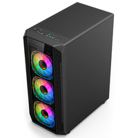 AntarcChill Cooling-7 Micro ATX/ATX/ITX Computer Case Double-Sided Tempered Glass Transparent Gaming Office PC Mid Tower