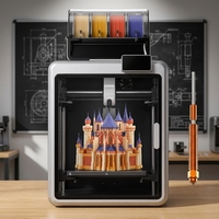 Imprimante 3D FDM automatique multicolore à nivellement automatique pour bureau, haute vitesse d'impression, nouvelle machine de prototypage