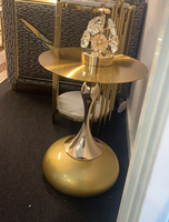 Salon moderne maison décorative canapé en métal côté centre rond cercle Table d'extrémité Table d'angle de luxe