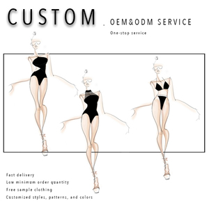 사용자 정의 새로운 플러스 사이즈 핫 세일 섹시 프린트 원피스 비키니 비치웨어 V 넥 수영복 뚱뚱한 여자 컷 아웃 수영복 - Product Image 6