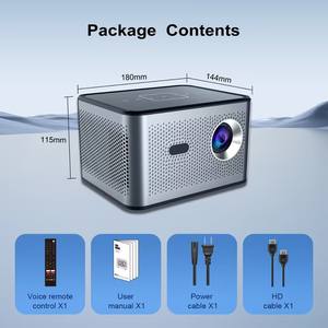 Proyector Portátil para Exteriores con Tecnología DLP Integrada, 3D, Recepción de Señal de TV sin Necesidad de <span class=keywords><strong>Red</strong></span>, 1080P HD, para el Hogar y el Dormitorio - Product Image 5