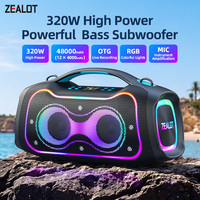 Enceinte de fête S117 320W, Boombox portable 48000mAh avec écran, étanche IPX6, lumière RGB, TWS sans fil, charge rapide 60W