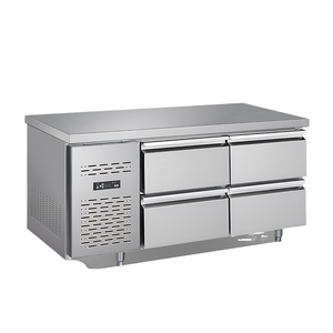 Banco di lavoro <span class=keywords><strong>orizzontale</strong></span> personalizzato raffreddato ad aria attrezzatura di refrigerazione commerciale ha condotto la luce cassetto del <span class=keywords><strong>frigorifero</strong></span> a temperatura singola - Product Image 1