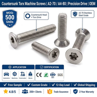 Manufacturer Carbon Steel Stainless Steel 304 Galvanized 8.8 Grade Countersunk Head Internal plum Machine Screws