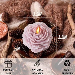 Moule en silicone 3D fait main pour fleurs de pivoine décoratives, idéal pour savons, bougies, bricolage, aromathérapie, parfums, cadeaux de mariage et pour les amoureux - Product Image 6