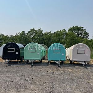 2025 <b>Portable</b> Small Ice Cream Coffee Cart Trailer Mobile Hot Dog Snack Machines Truck Food Shop With Wheels - Product Image 4